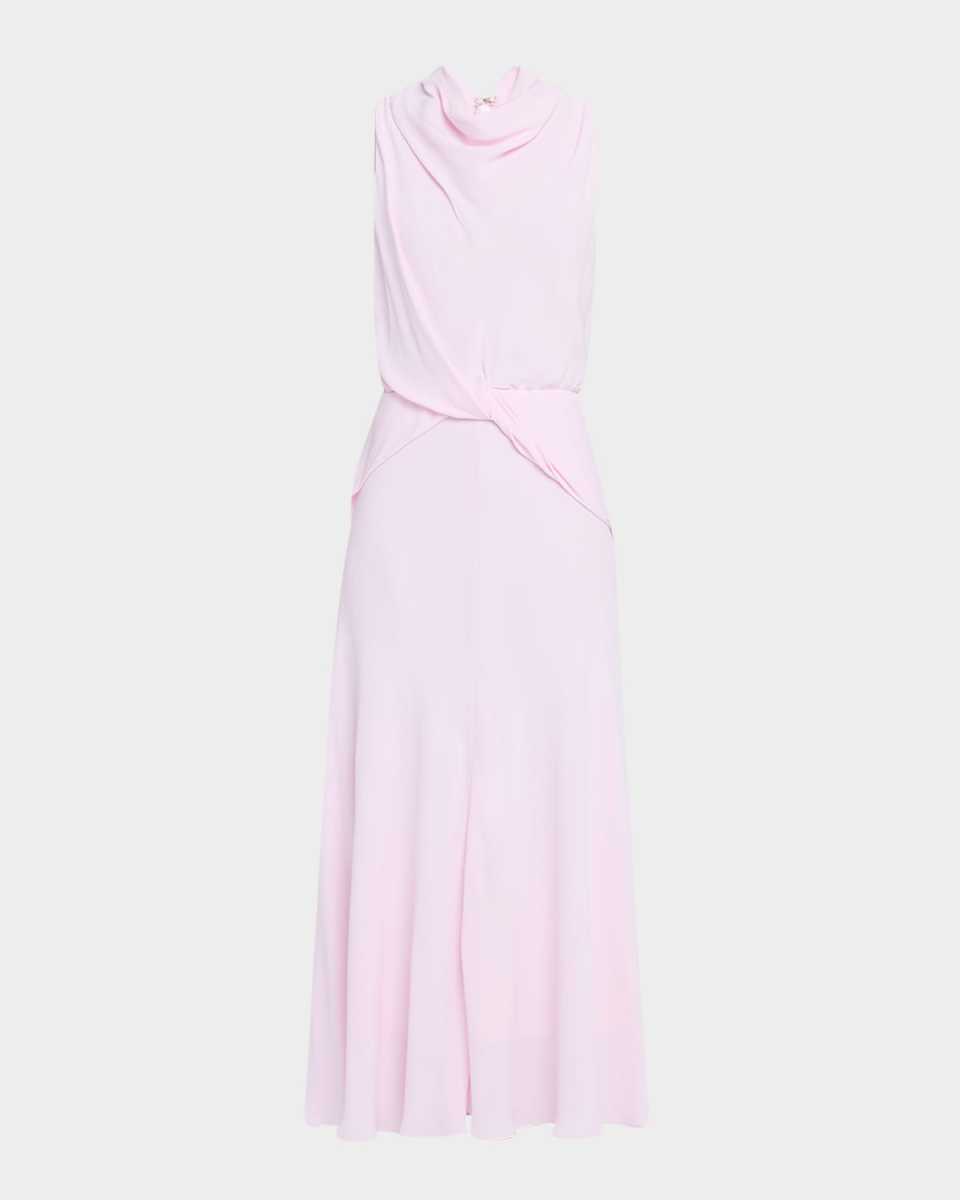 Valerie Draped Halter Midi Dress